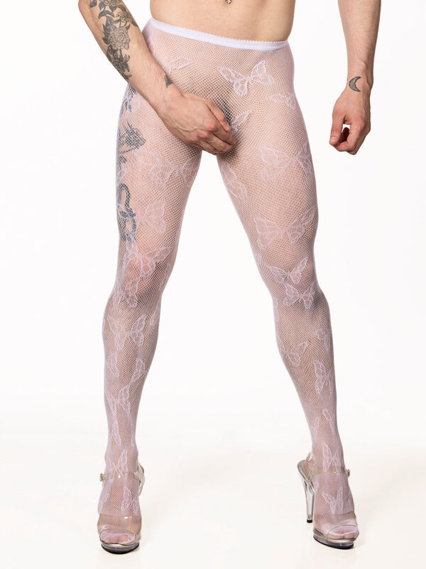 Men's Butterfly Fishnet Tights for Bold Stylish Look