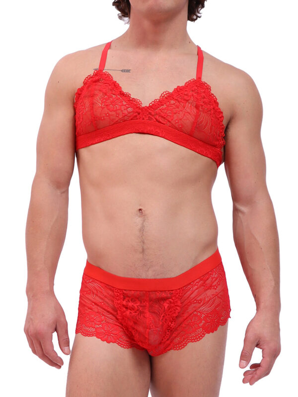 Men's Purple Lace Valentina Bra - Comfortable and Stylish - Kuva 5