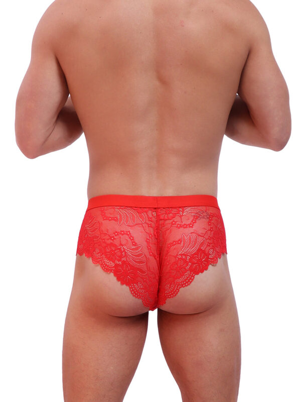 Valentina Lace Panty for Men - Purple Floral Design - Image 4