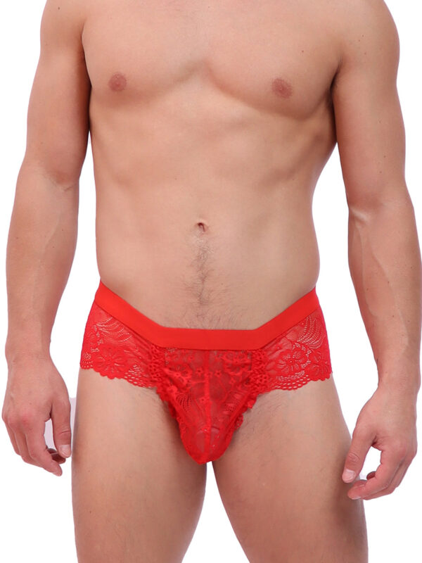 Valentina Lace Panty for Men - Purple Floral Design