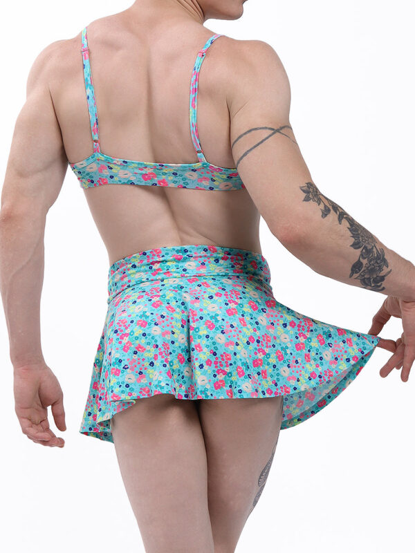 Floral Garden Mini-Skirt Set for Men - Image 6