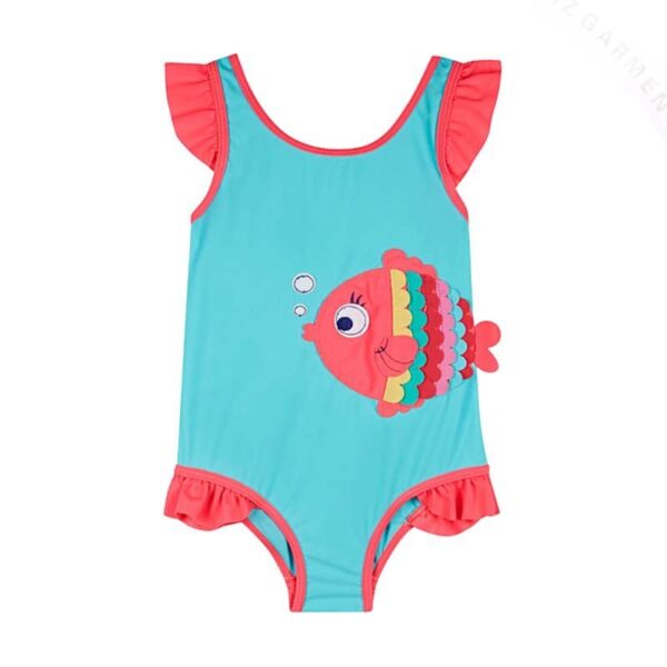 Maillot de bain mignon à motif de poisson pour filles