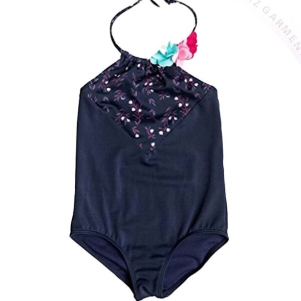 Boho Girls&#039 ; Star Pattern One Piece Swimsuit with Halter Neck (Maillot de bain une pièce avec col licou)