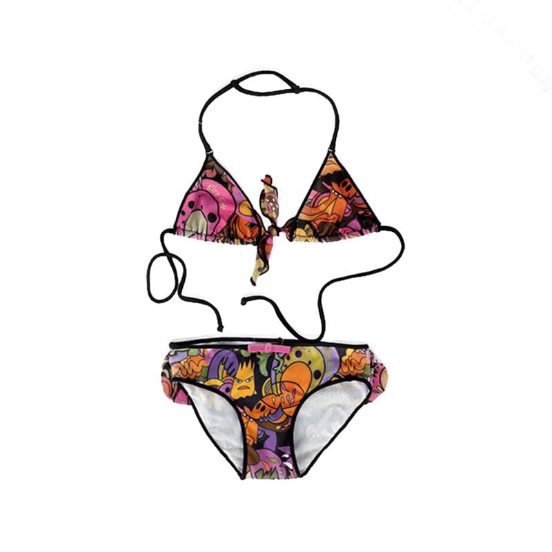 How to fold a two-piece bathing suit?